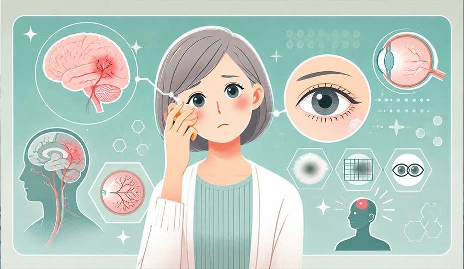 目を気にする女性
